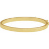 14K Yellow Gold, 6 mm Tube Design Hinged Bangle Bracelet - Elegant Luxury