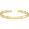 14K Yellow Gold 6 mm Hinged Cuff Bracelet - Elegant Design