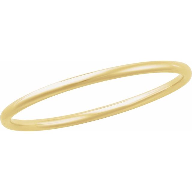 14K Yellow Gold 4 mm, 7.5" Bangle Bracelet - Elegant Design