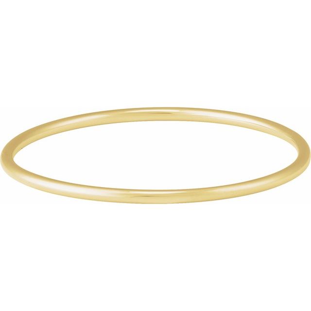 14K Yellow Gold 4 mm, 7.5" Bangle Bracelet - Elegant Design