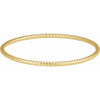 14K Yellow Gold 3 mm Twisted Bangle Bracelet – Elegant Design