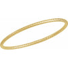 14K Yellow Gold 3 mm Twisted Bangle Bracelet – Elegant Design