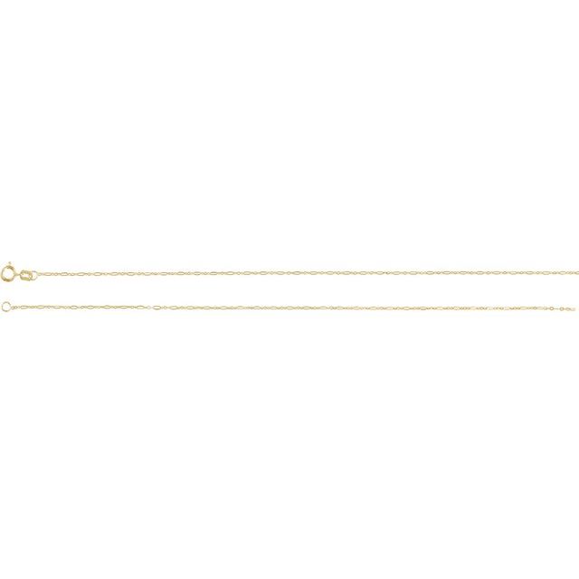 14K Yellow Gold 1.25 mm Figaro Chain - Elegant Luxury Jewelry