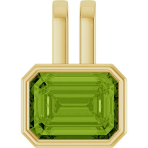 Natural Swiss Blue Topaz Pendant in 14K Gold, Silver & Platinum