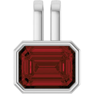 Natural Swiss Blue Topaz Pendant in 14K Gold, Silver & Platinum