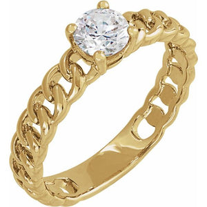 14K Gold Lab-Grown Diamond Solitaire Ring