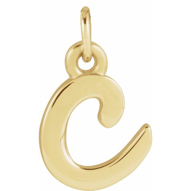 14K White Gold Petite Initial Letter J Pendant - Personal Touch Jewelry