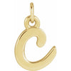 14K White Gold Petite Initial Letter J Pendant - Personal Touch Jewelry