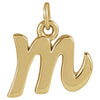 14K White Gold Petite Initial Letter J Pendant - Personal Touch Jewelry