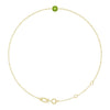 14K Yellow Gold, 5 mm Lab-Grown Emerald Bracelet - Elegant Design