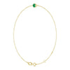 14K Yellow Gold, 5 mm Lab-Grown Emerald Bracelet - Elegant Design