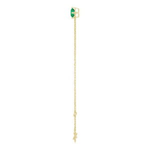 14K Gold Lab-Grown Emerald Solitaire Bracelet