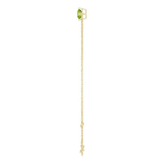 14K Yellow Gold, 5 mm Lab-Grown Emerald Bracelet - Elegant Design