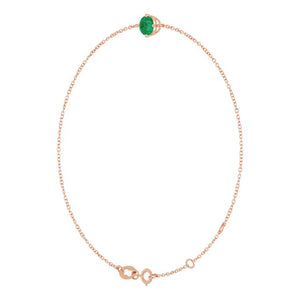 14K Yellow Gold, 5 mm Lab-Grown Emerald Bracelet - Elegant Design