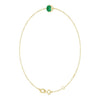 14K Yellow Gold, 5 mm Lab-Grown Emerald Bracelet - Elegant Design