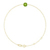 14K Yellow Gold, 5 mm Lab-Grown Emerald Bracelet - Elegant Design