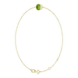 14K Yellow Gold, 5 mm Lab-Grown Emerald Bracelet - Elegant Design