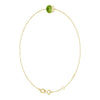 14K Yellow Gold, 5 mm Lab-Grown Emerald Bracelet - Elegant Design