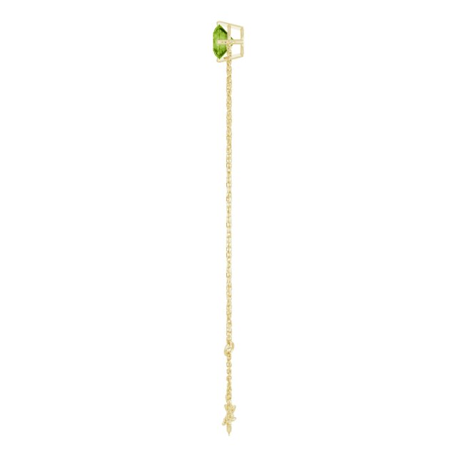 14K Yellow Gold, 5 mm Lab-Grown Emerald Bracelet - Elegant Design