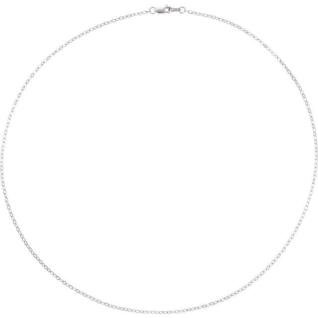 14K Yellow Gold 1.8 mm Flat Cable 16-Inch Chain - Elegant Design