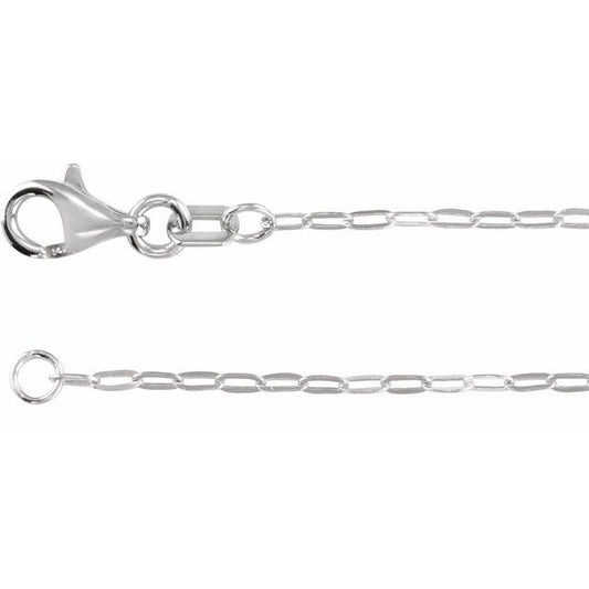 Paperclip-Style Chain Necklace in 14K Gold