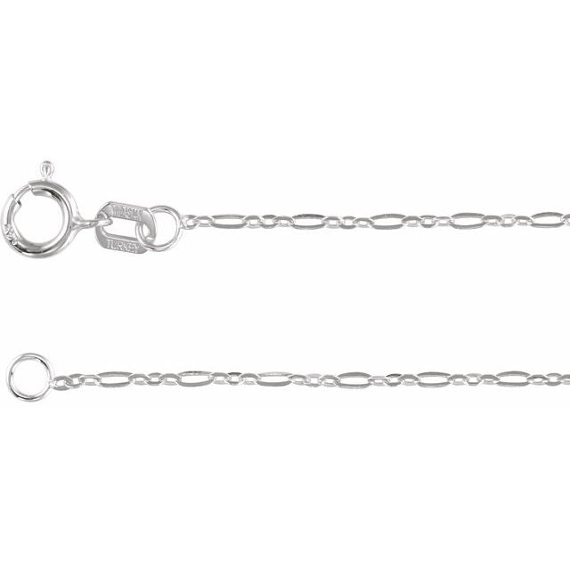 Brilliant Figaro Chain Necklace in 14K Gold
