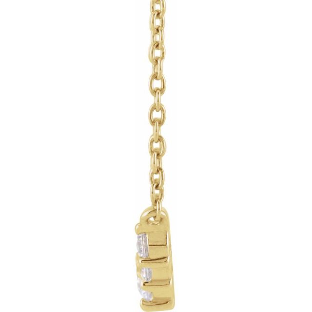 14K Yellow Gold, 18" Lab-Grown Diamond Graduated Necklace - 1/3 CTW