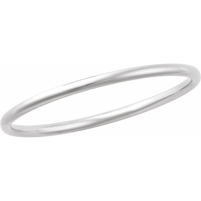 14K Yellow Gold 4 mm, 7.5" Bangle Bracelet - Elegant Design