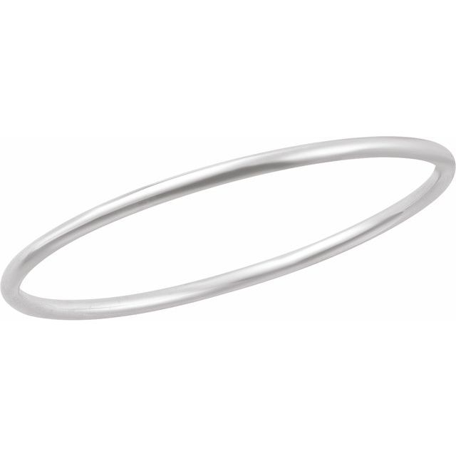 14K Yellow Gold 4 mm, 7.5" Bangle Bracelet - Elegant Design