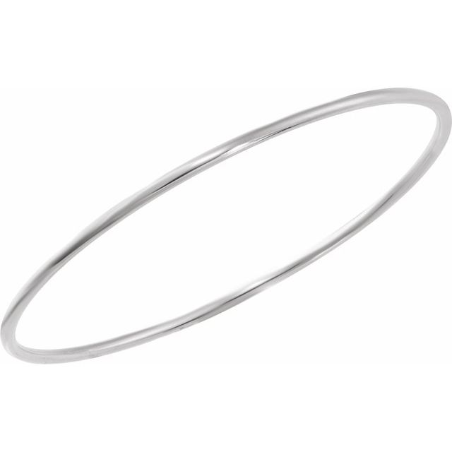 14K Yellow Gold 4 mm, 7.5" Bangle Bracelet - Elegant Design