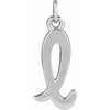 14K White Gold Petite Initial Letter J Pendant - Personal Touch Jewelry