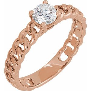 14K Gold Lab-Grown Diamond Solitaire Ring