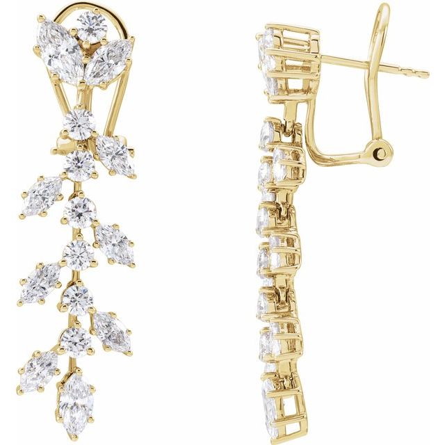14K Gold Lab-Grown Diamond Earrings - Options Available