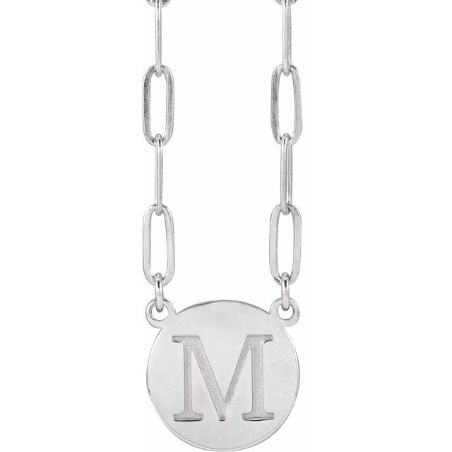 14K Gold Engravable Disc Necklace
