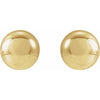 14K Yellow Gold 8 mm Polished Ball Earrings – Timeless Elegance