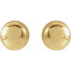 14K Yellow Gold 8 mm Polished Ball Earrings – Timeless Elegance