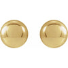 14K Yellow Gold 8 mm Polished Ball Earrings – Timeless Elegance