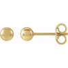 14K Yellow Gold 8 mm Polished Ball Earrings – Timeless Elegance