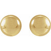 14K Yellow Gold 8 mm Polished Ball Earrings – Timeless Elegance