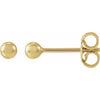 14K Yellow Gold 8 mm Polished Ball Earrings – Timeless Elegance