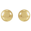 14K Yellow Gold 8 mm Polished Ball Earrings – Timeless Elegance