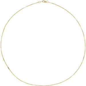 14K Yellow Gold, 1.1 mm Dapped 16