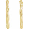 14K Yellow Gold 15mm Twisted Tube Hoop Earrings - Elegant Design