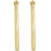 14K Yellow Gold 28 mm Elongated Oval Tube Hoop Earrings