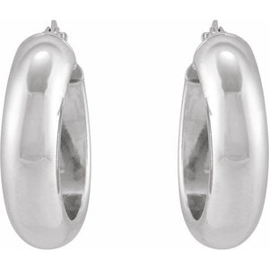 Half Round Tube Hoop Earrings