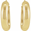 14K Yellow Gold 17 mm Half-Round Tube Hoop Earrings