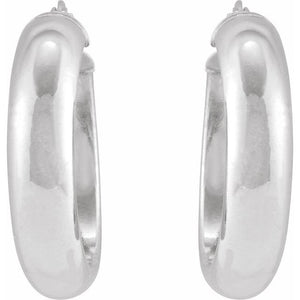 Half Round Tube Hoop Earrings