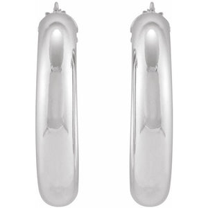 Half Round Tube Hoop Earrings