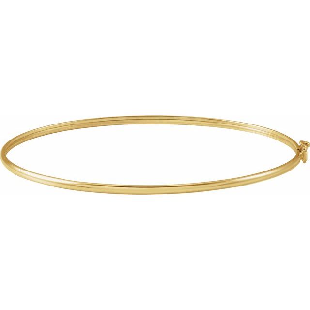 14K Yellow Gold, 1.8 mm Bangle Bracelet – Elegant Design