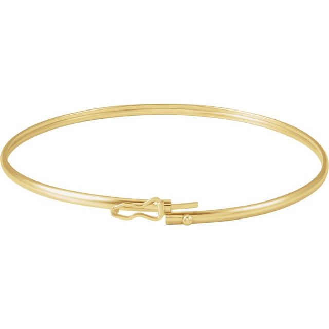 14K Yellow Gold, 1.8 mm Bangle Bracelet – Elegant Design